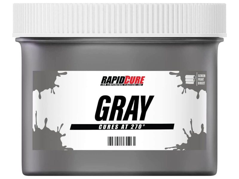 Screen Print Direct حبر الطباعة بالشاشة Rapid CureÂ® رمادي (8 أونصة) - حبر بلاستيسول للطباعة بالشاشة، طلاء قماش سريع التجفيف - طباعة الشاشة مباشرةÂ®، صنع في الولايات المتحدة - Image 1